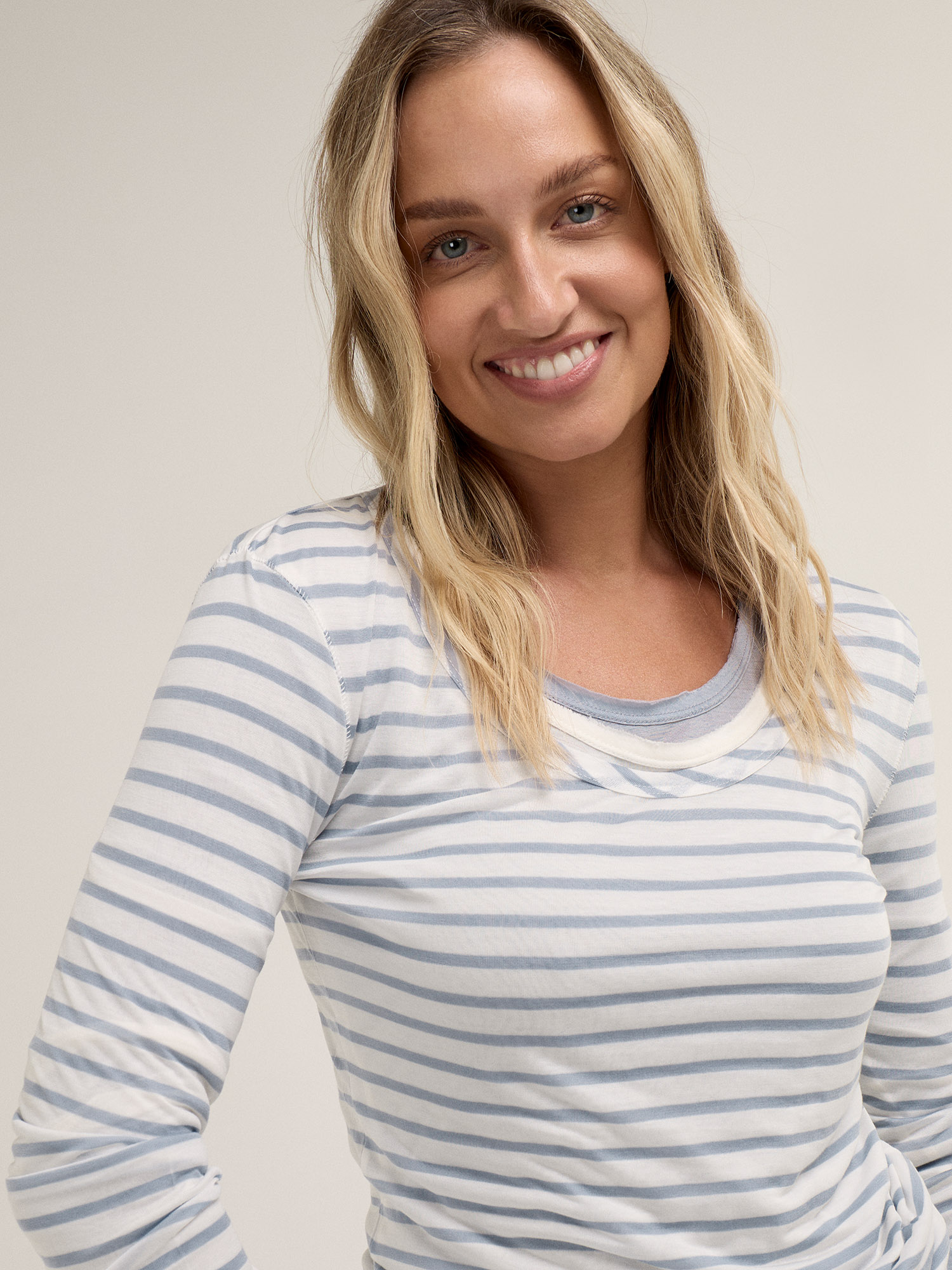The Plain Long Sleeve Stripe Tee