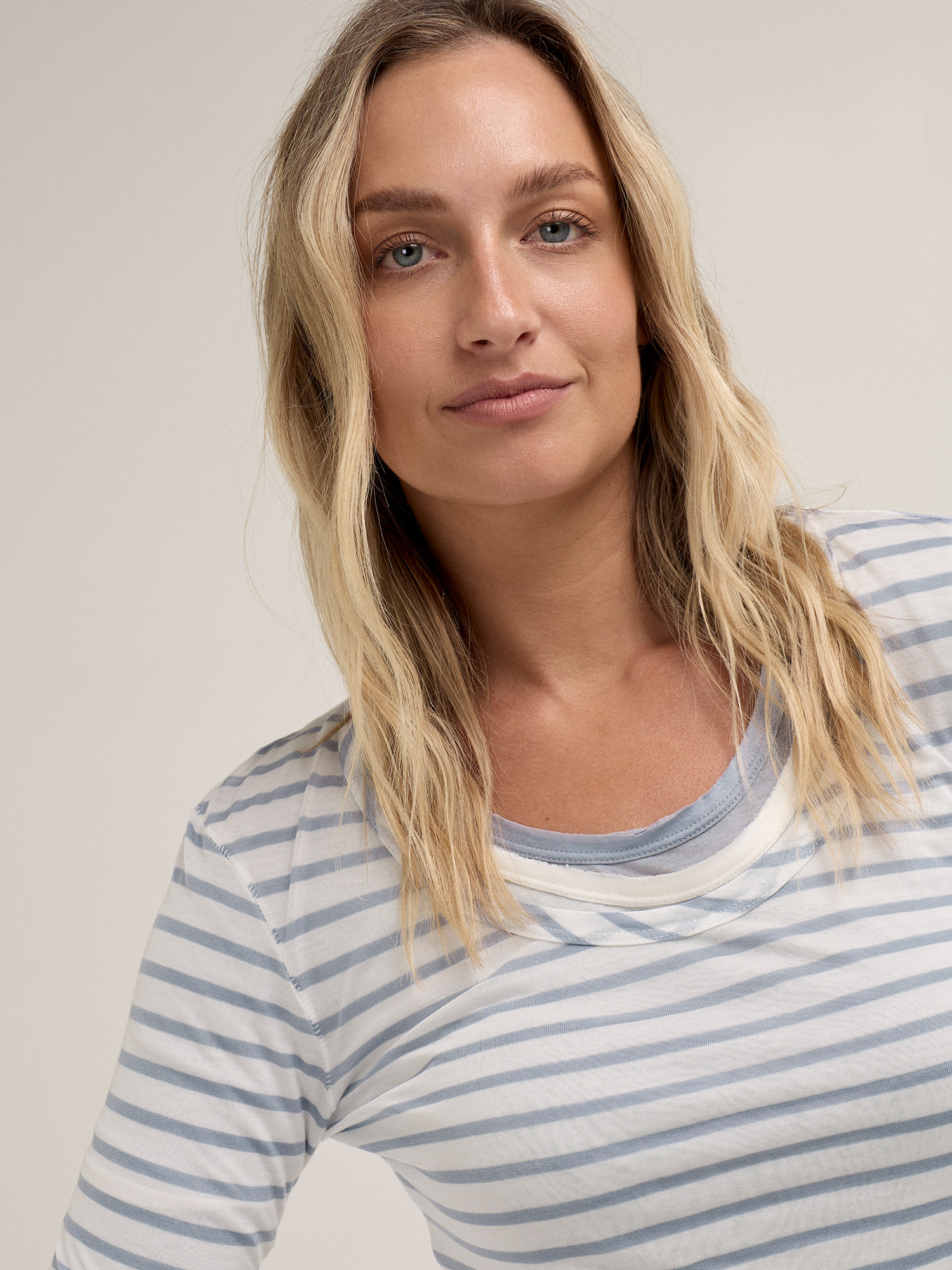 The Plain Long Sleeve Stripe Tee - Image 4