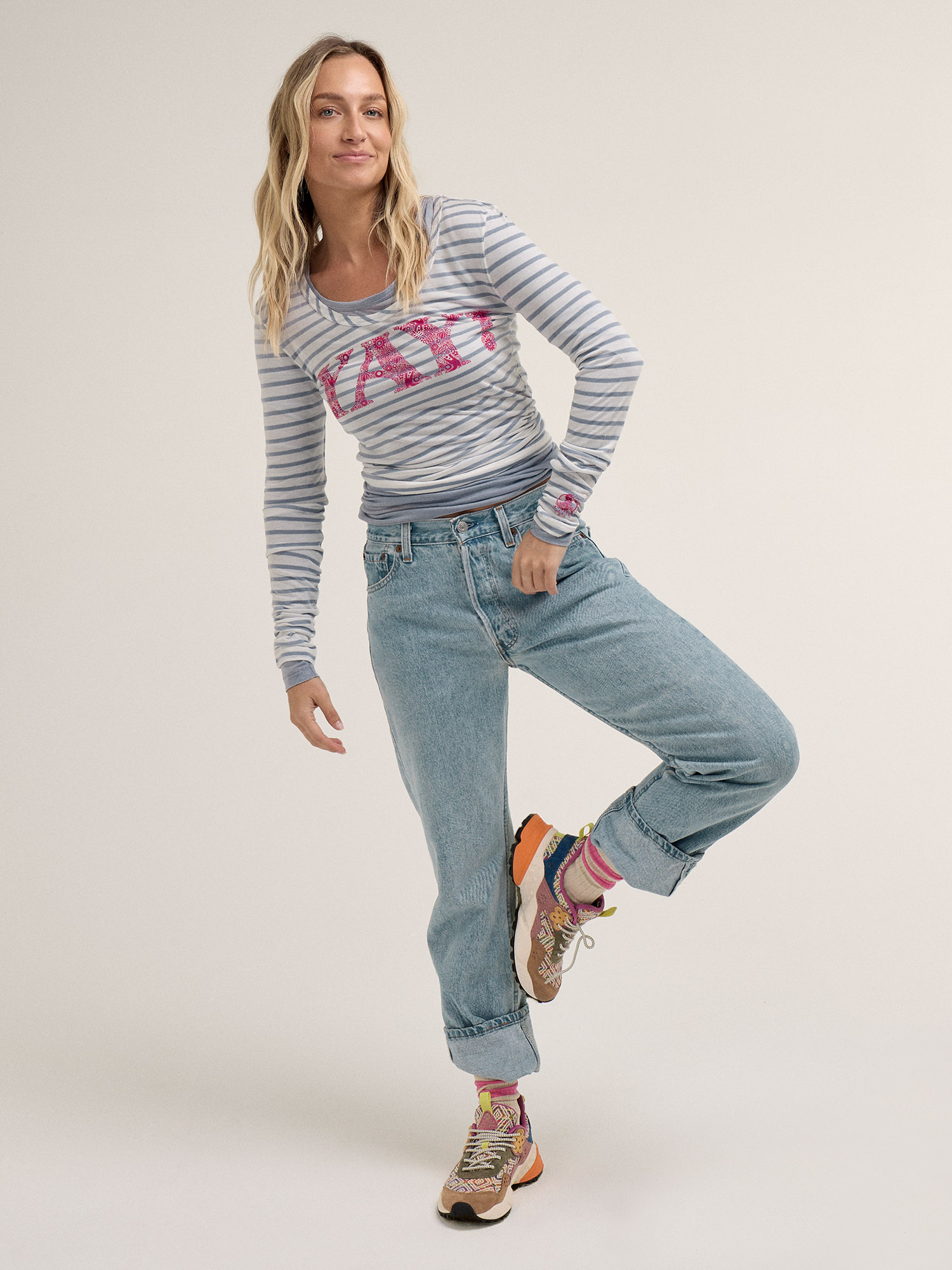 The Yay Long Sleeve Stripe Tee - Image 2